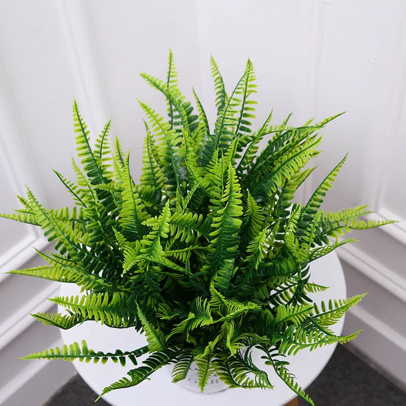 7 Fork Persian Grass Artificial Green Plant Plastic Ferns Leaves Home Bedroom Dining Table Indoor Wedding Decoration Fake Leaves 
7 Fork Persian Grass Artificial Green Plant Plastic Ferns Leaves Home Bedroom Dining Table Indoor Wedding Decoration Fake Leaves