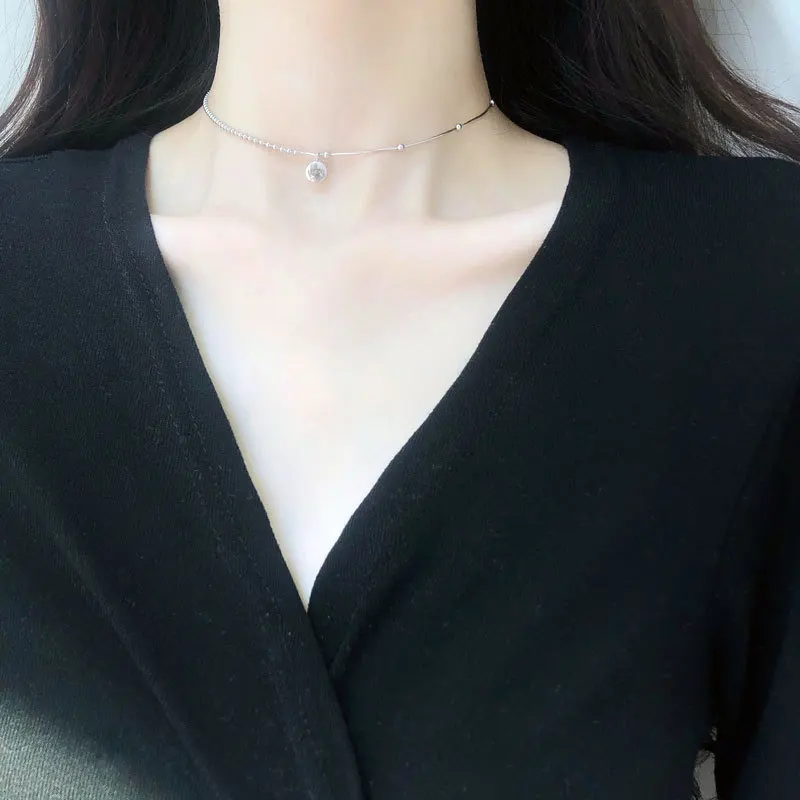 YPAY 100% Real 925 Sterling Silver Chain Necklaces for Women Korea Letters LUCKY Beads Choker Necklace Fine Jewelry Gift YMN200
YPAY 100% Real 925 Sterling Silver Chain Necklaces for Women Korea Letters LUCKY Beads Choker Necklace Fine Jewelry Gift YMN200