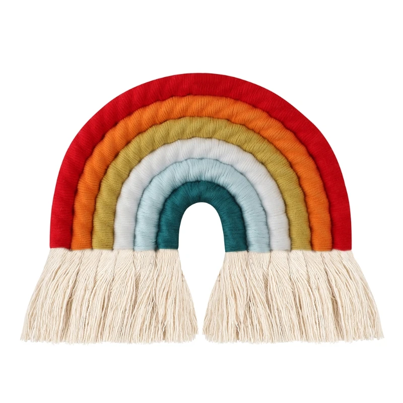 Hand-woven Pendant Macrame Wall Hanging Art Woven Rainbow Tapestry Home Decor Crafts Decoration For Home Bedroom H051
Hand-woven Pendant Macrame Wall Hanging Art Woven Rainbow Tapestry Home Decor Crafts Decoration For Home Bedroom H051