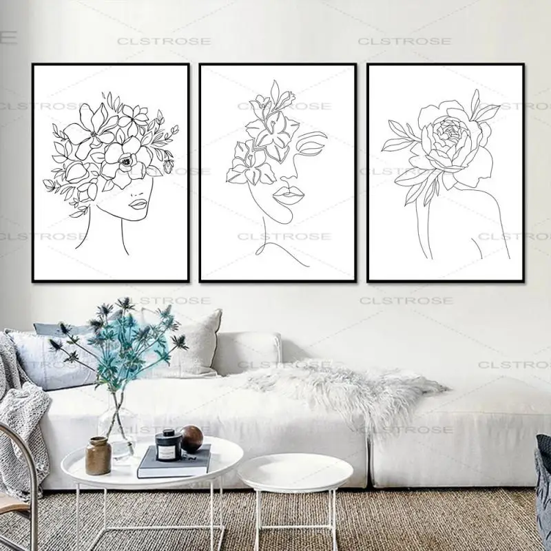Abstract Minimalist Line Floral Woman Face Poster Nordic Home Fashion Decoration Canvas Print Art Frameless Wall Painting
Abstract Minimalist Line Floral Woman Face Poster Nordic Home Fashion Decoration Canvas Print Art Frameless Wall Painting