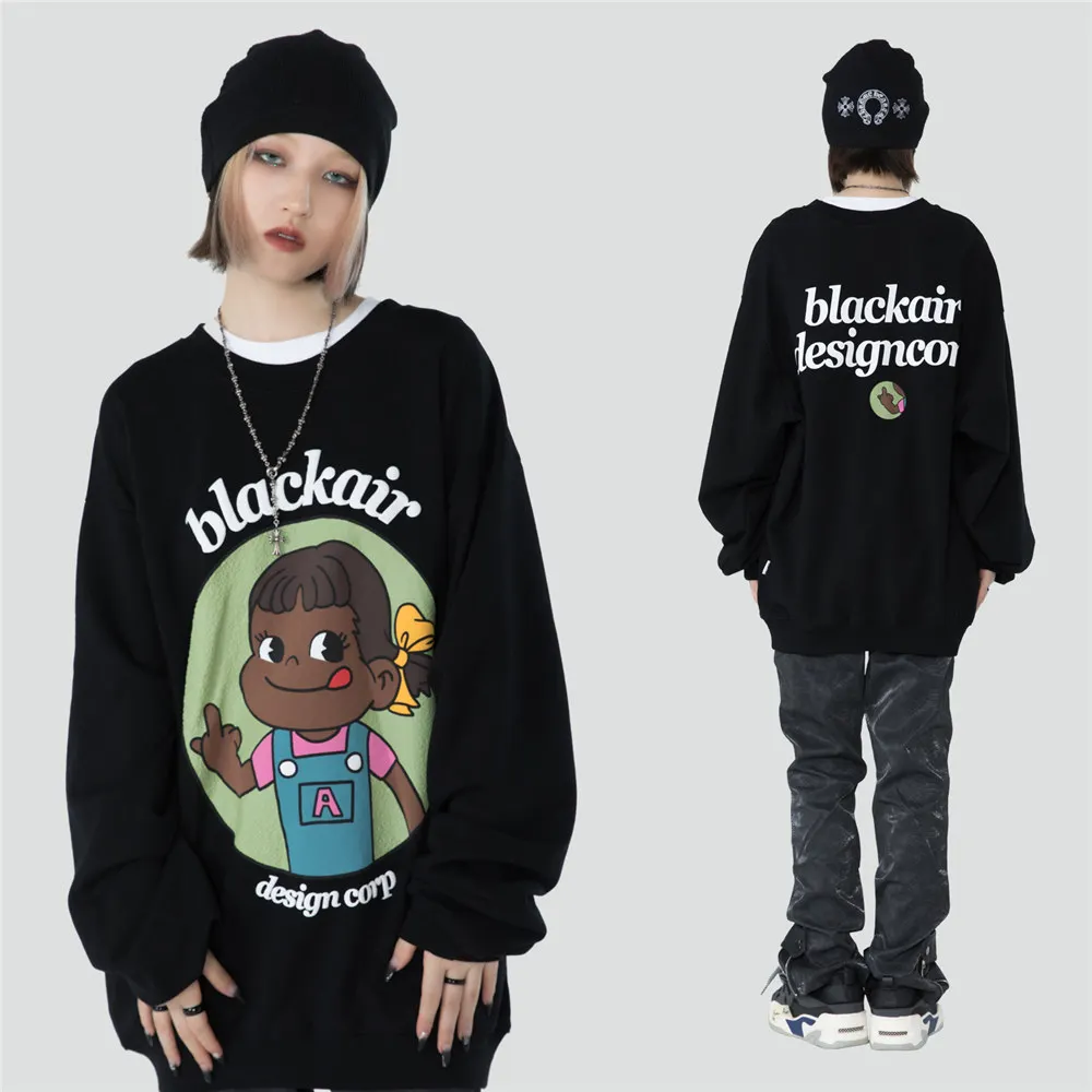 Men Women's Sweatshirt Flocking Cartoon Printing Hoodie Tops Streetwear Harajuku Pullover Cotton Autumn 2021 Oversized Clothing
Men Women's Sweatshirt Flocking Cartoon Printing Hoodie Tops Streetwear Harajuku Pullover Cotton Autumn 2021 Oversized Clothing