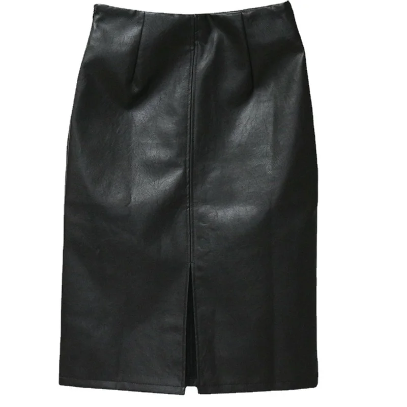 Women Sexy Slim Solid Black Temperament High Waist Split Skirts 2021 Spring Autumn Korean Style Pencil Leather Skirt OL Formal
Women Sexy Slim Solid Black Temperament High Waist Split Skirts 2021 Spring Autumn Korean Style Pencil Leather Skirt OL Formal