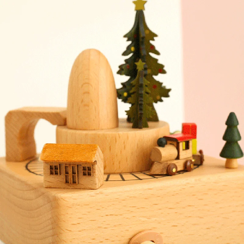 Newly Christmas Music Box Wooden Christmas Tree Train Musical Box for Birthday Wedding Gift Decorative FIF66 
Newly Christmas Music Box Wooden Christmas Tree Train Musical Box for Birthday Wedding Gift Decorative FIF66