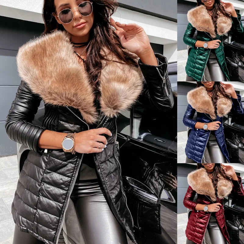 Jacket Women Faux Fur Long Sleeve Zipper Jackets Winter Warm Outdoor Long Plus Size Parka Coat Outerwear S-5XL 2021 New
Jacket Women Faux Fur Long Sleeve Zipper Jackets Winter Warm Outdoor Long Plus Size Parka Coat Outerwear S-5XL 2021 New