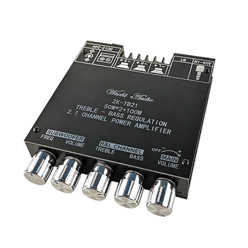 ZK-TB21 TPA3116D2 Bluetooth-совместимый 5,0 панель усилителя сабвуфера 50 Вт x2 + 100 Вт 2,1 каналов Плата усилителя мощности аудио стерео
ZK-TB21 TPA3116D2 Bluetooth-совместимый 5,0 панель усилителя сабвуфера 50 Вт x2 + 100 Вт 2,1 каналов Плата усилителя мощности аудио стерео