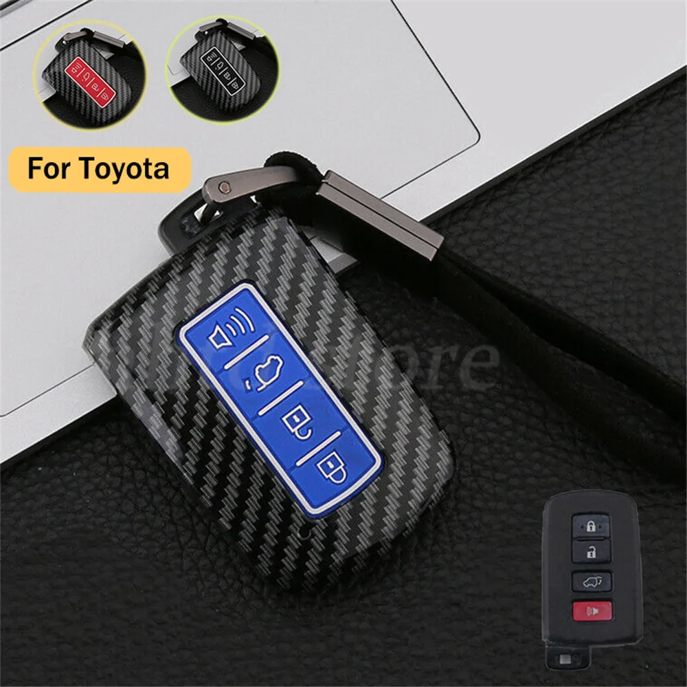 4 Buttons Carbon Fiber Car Remote Smart Key Fob Case Cover Holder Shell Skin Bag For Toyota Highlander RAV4 Accessories Styling
4 Buttons Carbon Fiber Car Remote Smart Key Fob Case Cover Holder Shell Skin Bag For Toyota Highlander RAV4 Accessories Styling