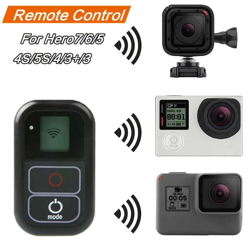 Waterproof WIFI Remote Control For Gopro Hero Max 8/7/6 Black/Silver/white Hero 5 4 3+ 3 / 4 Session 5 Session Camera fusion
Waterproof WIFI Remote Control For Gopro Hero Max 8/7/6 Black/Silver/white Hero 5 4 3+ 3 / 4 Session 5 Session Camera fusion
