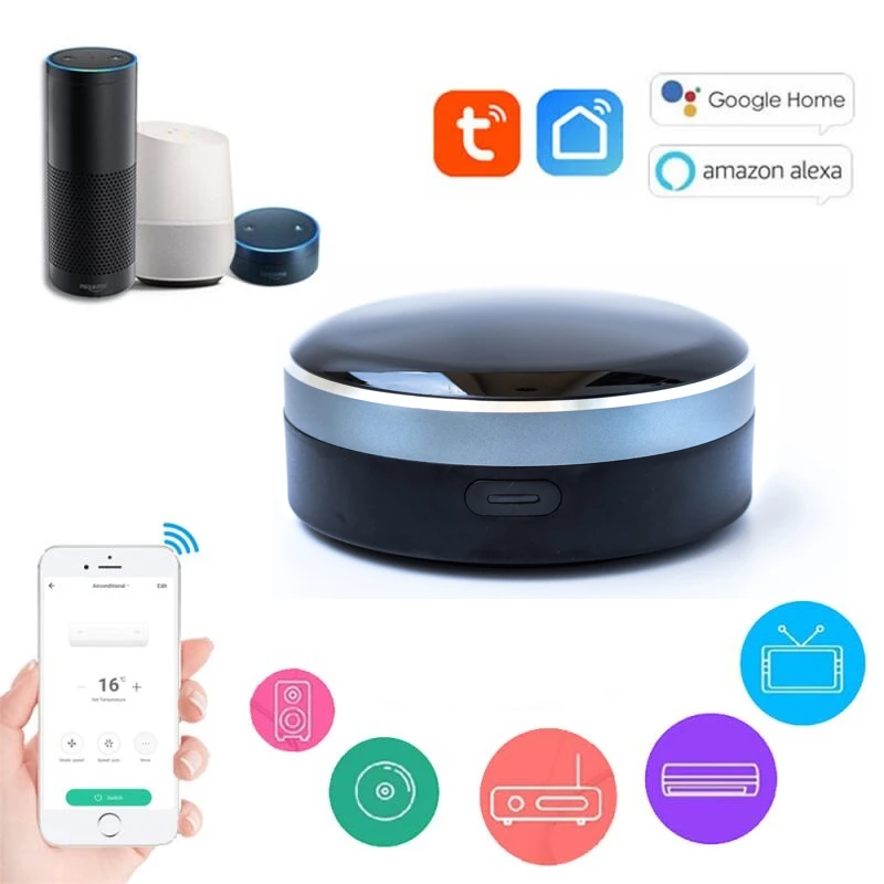 Tuya Smart Home WiFi+Bluetooth Module Radio Frequency RF433 Infrared Voice Remote Universal Remote Control Support Alexa Google
Tuya Smart Home WiFi+Bluetooth Module Radio Frequency RF433 Infrared Voice Remote Universal Remote Control Support Alexa Google
