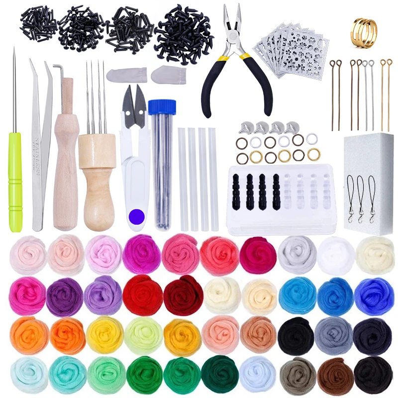 Nonvor DIY Needle Felting Kit 40 Colors Wool Felting Fiber Materials Wool Felt Tools for Felted Animal Making for Beginners
Nonvor DIY Needle Felting Kit 40 Colors Wool Felting Fiber Materials Wool Felt Tools for Felted Animal Making for Beginners