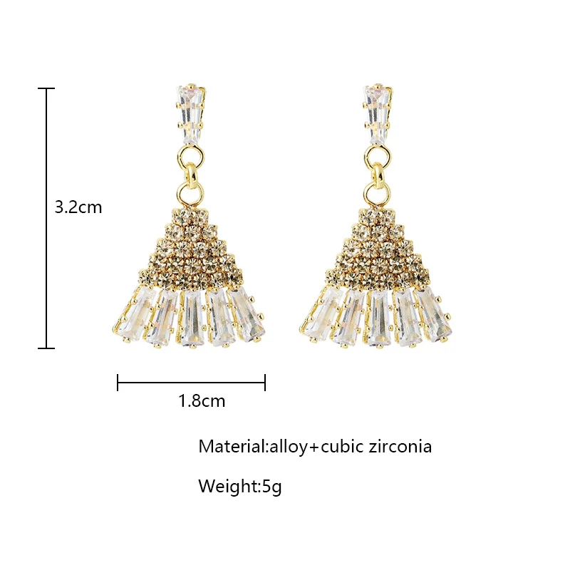 Bacolod Gold Color Cubic Zirconia Fan Dangle Earrings for Women 2020 New Arrival Beauty Jewelry Office Party Drop Earring Gifts
Bacolod Gold Color Cubic Zirconia Fan Dangle Earrings for Women 2020 New Arrival Beauty Jewelry Office Party Drop Earring Gifts