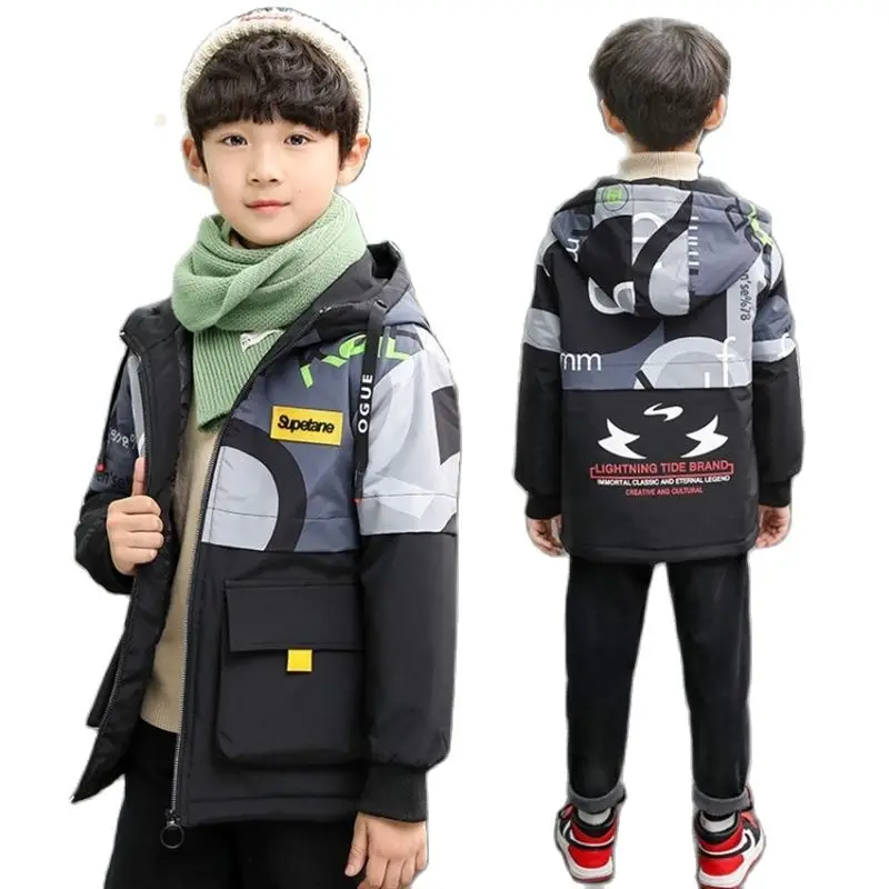 Boys' fleece-lined jacket autumn and winter autumn clothing medium and large children's spring and autumn thickened fashion
Boys' fleece-lined jacket autumn and winter autumn clothing medium and large children's spring and autumn thickened fashion