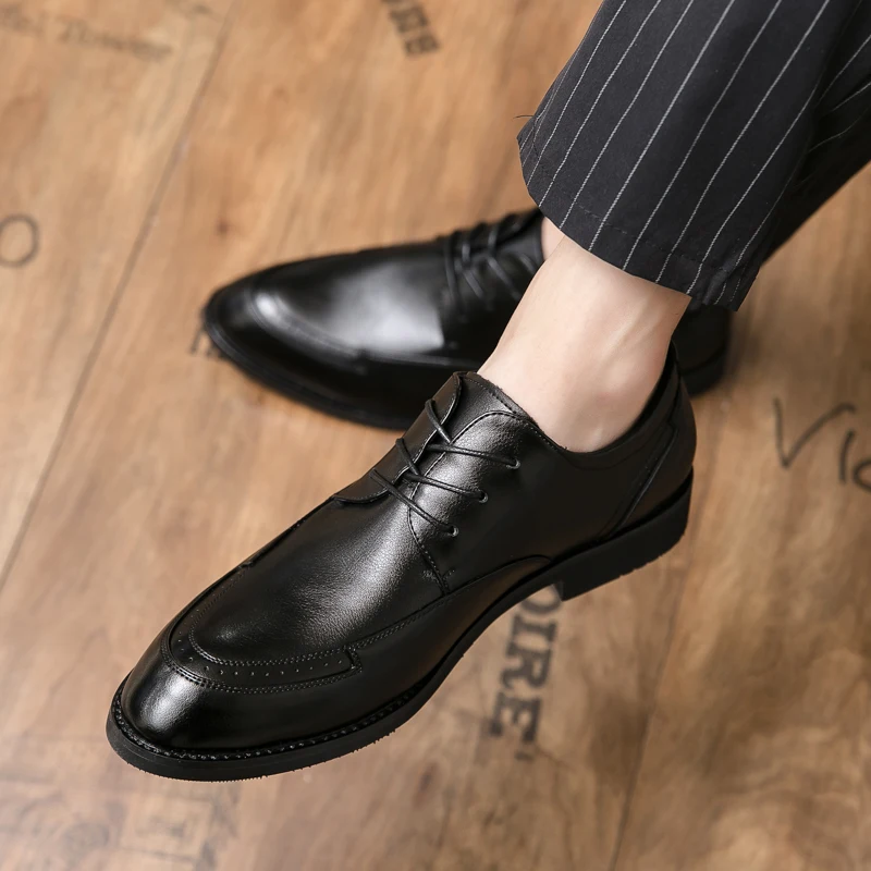 Men's Business Dress Casual Shoes For Men Korea Style Leather Fashion Men Comfortable Oxford Shoes Office Lace-up Solid Footwear
Men's Business Dress Casual Shoes For Men Korea Style Leather Fashion Men Comfortable Oxford Shoes Office Lace-up Solid Footwear