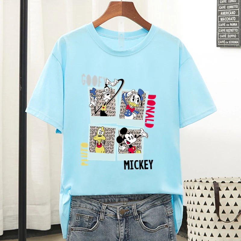 Summer Cartoon Donald Duck Mickey Mouse Disney Shirt Ladies Short Sleeve Graphic Tees Women Streetwear White T Shirt Kawaii Tops
Summer Cartoon Donald Duck Mickey Mouse Disney Shirt Ladies Short Sleeve Graphic Tees Women Streetwear White T Shirt Kawaii Tops