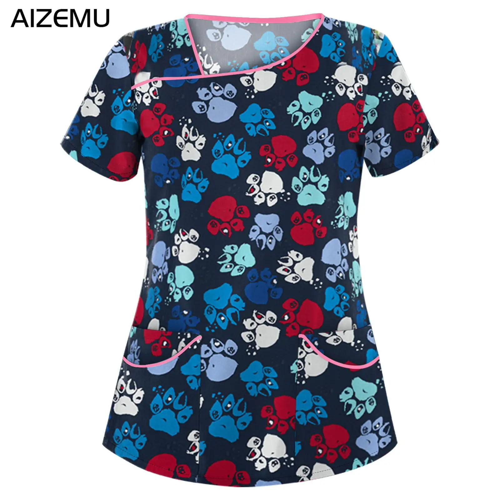 Medical Uniforms Flower Printed Nurse Uniforms Women Scrub Top with pocket V Neck Shirt Surgical Doctor Workwear Nurse clothes
Medical Uniforms Flower Printed Nurse Uniforms Women Scrub Top with pocket V Neck Shirt Surgical Doctor Workwear Nurse clothes