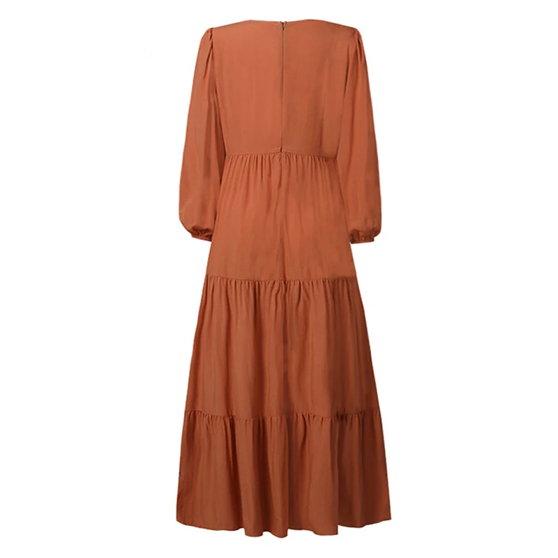 2020 Robe V Neck Puff Sleeve Cotton Autumn Dress Women Elegant Loose Pleated Long Dress Ladies Solid Vintage Party Dress Vestido
2020 Robe V Neck Puff Sleeve Cotton Autumn Dress Women Elegant Loose Pleated Long Dress Ladies Solid Vintage Party Dress Vestido