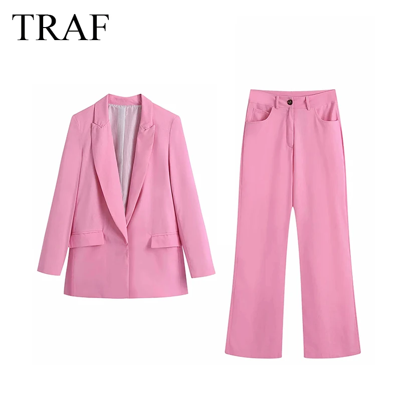 TRAF Women's Clothing 2021 Pant Suits Casual Long Sleeve Elegant Blazer Trouser Suits Chic High Waist Pants Two Piece Set Outfit
TRAF Women's Clothing 2021 Pant Suits Casual Long Sleeve Elegant Blazer Trouser Suits Chic High Waist Pants Two Piece Set Outfit