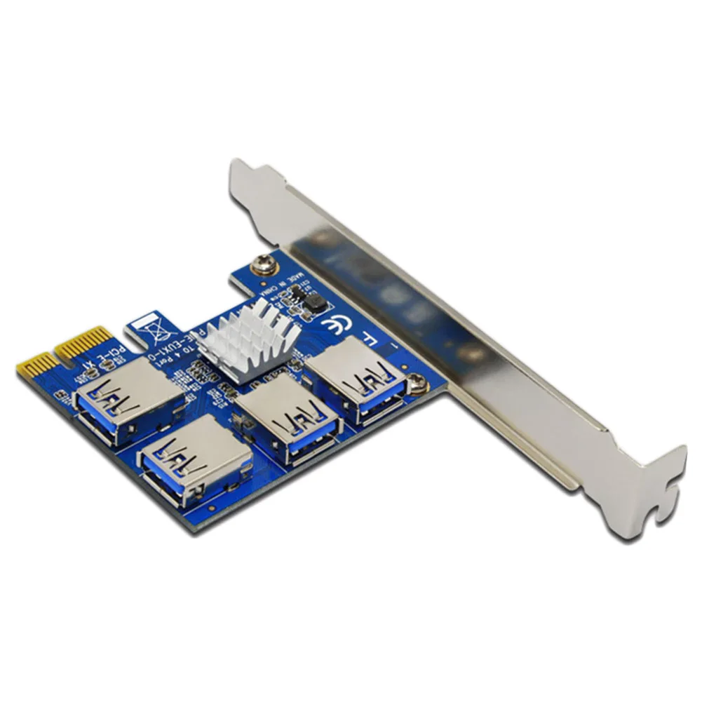 New PCI Expansion Card 1 to 4 PCI Slots USB 3.0 Converter Adatper PCIE Riser Cards For Bitcoin Mining Device Accessories
New PCI Expansion Card 1 to 4 PCI Slots USB 3.0 Converter Adatper PCIE Riser Cards For Bitcoin Mining Device Accessories