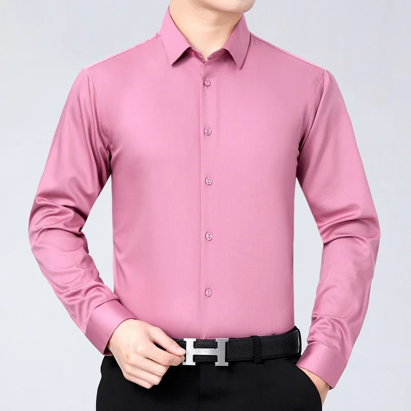 2021 spring new men's shirt long sleeve business leisure non iron middle aged men's solid color boutique shirt men's shirt
2021 spring new men's shirt long sleeve business leisure non iron middle aged men's solid color boutique shirt men's shirt