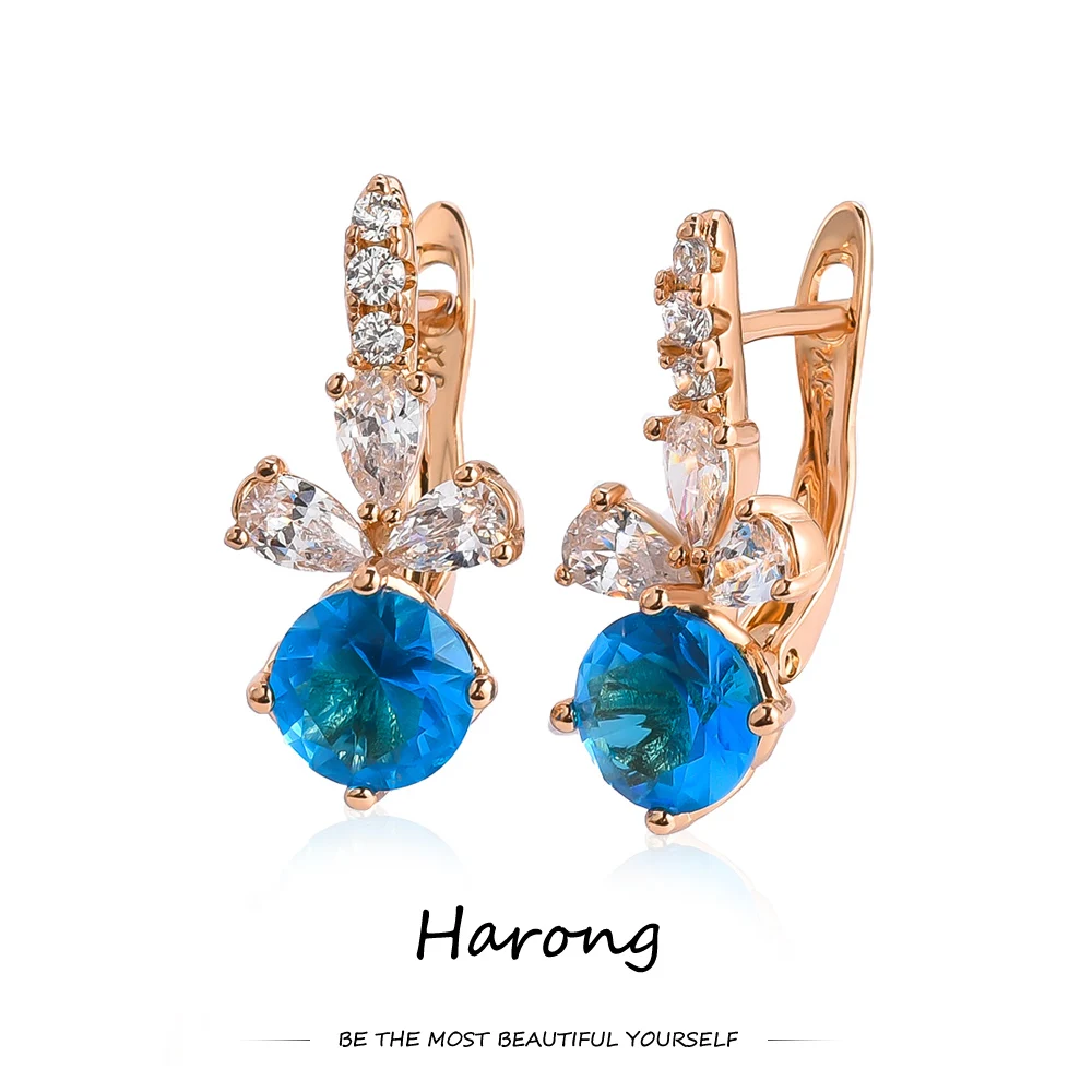 Harong Natural Zircon Crystal Earrings Luxury Gem Stone Flower Shape Stud Earrings for Women Girls Wedding Valentine's Day Gift 
Harong Natural Zircon Crystal Earrings Luxury Gem Stone Flower Shape Stud Earrings for Women Girls Wedding Valentine's Day Gift