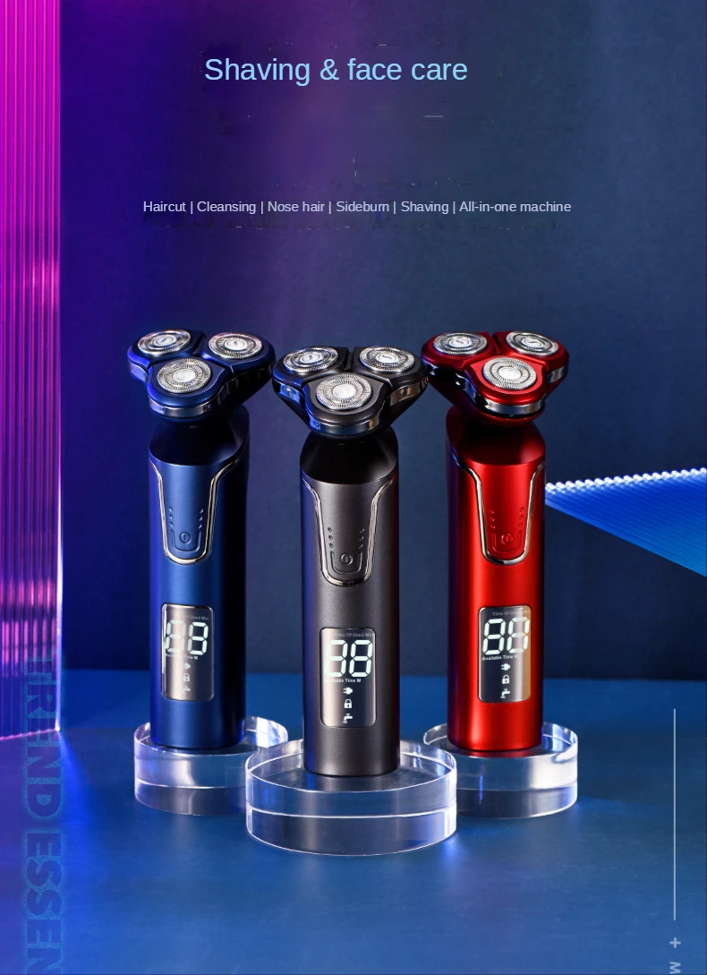 Smart Digital Display Electric Shaver Rechargeable 3D Washing Head Razor Male Beard Knife
Smart Digital Display Electric Shaver Rechargeable 3D Washing Head Razor Male Beard Knife