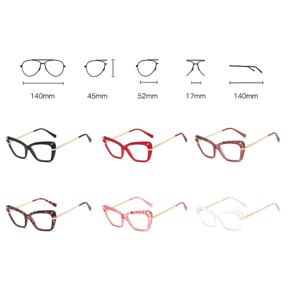 Peekaboo tr90 anti blue light glasses for women clear lens cat eye frames computer eyeglasses myopia transparent half metal
Peekaboo tr90 anti blue light glasses for women clear lens cat eye frames computer eyeglasses myopia transparent half metal