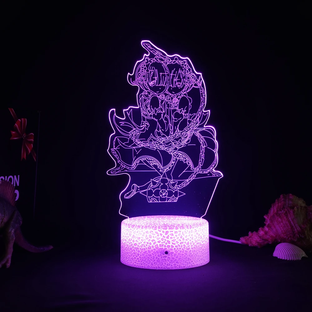 Anime Lamp Rem and Ram From Re Zero Starting Life In Another World 3d Nightlight for Bedroom Decor Birthday Gift Led Night Light
Anime Lamp Rem and Ram From Re Zero Starting Life In Another World 3d Nightlight for Bedroom Decor Birthday Gift Led Night Light