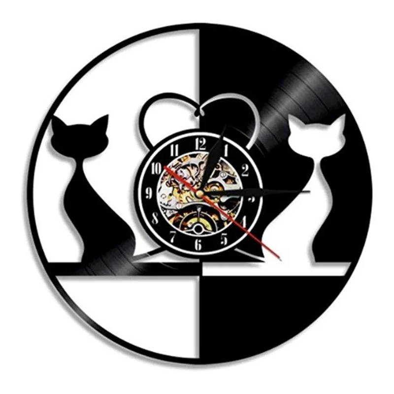Wall Clock Modern Design Cat Decorate Living Room Bedroom Vintage Wall Jewelry Creative Atmosphere Minimalist Retro Vinyl Clocks
Wall Clock Modern Design Cat Decorate Living Room Bedroom Vintage Wall Jewelry Creative Atmosphere Minimalist Retro Vinyl Clocks