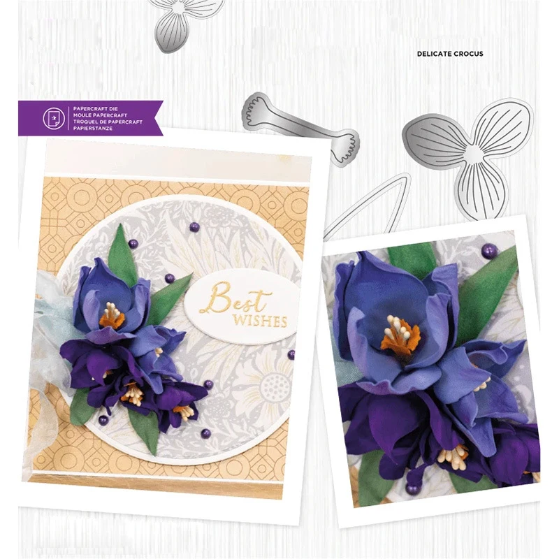 Delicate Crocus Flower Metal Cutting Dies Scrapbooking Embossing Folder Punch Stencil Template Album Decor Card Making DIY
Delicate Crocus Flower Metal Cutting Dies Scrapbooking Embossing Folder Punch Stencil Template Album Decor Card Making DIY