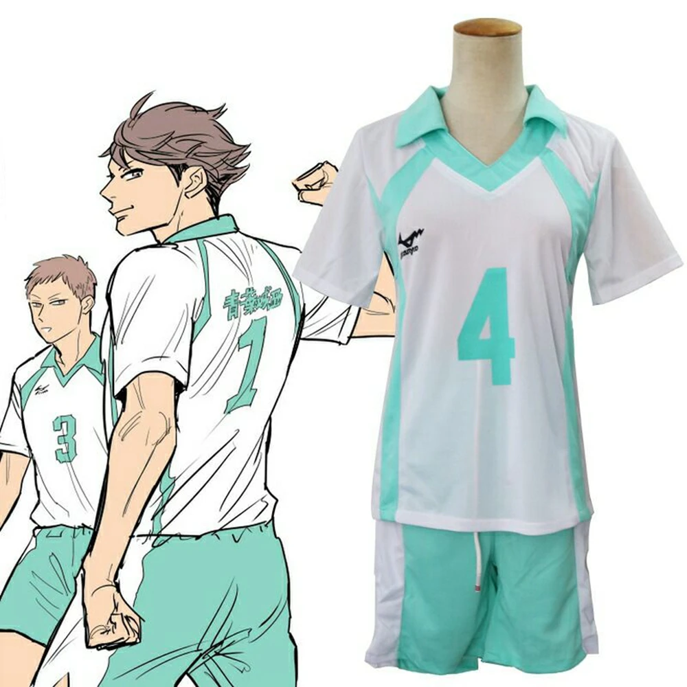 Haikyuu Tobio Aoba Johsai Koushi Oikawa Tooru Cosplay Costume High School Volleyball Uniform Jerseys T Shirt Shorts Outfit Sets
Haikyuu Tobio Aoba Johsai Koushi Oikawa Tooru Cosplay Costume High School Volleyball Uniform Jerseys T Shirt Shorts Outfit Sets