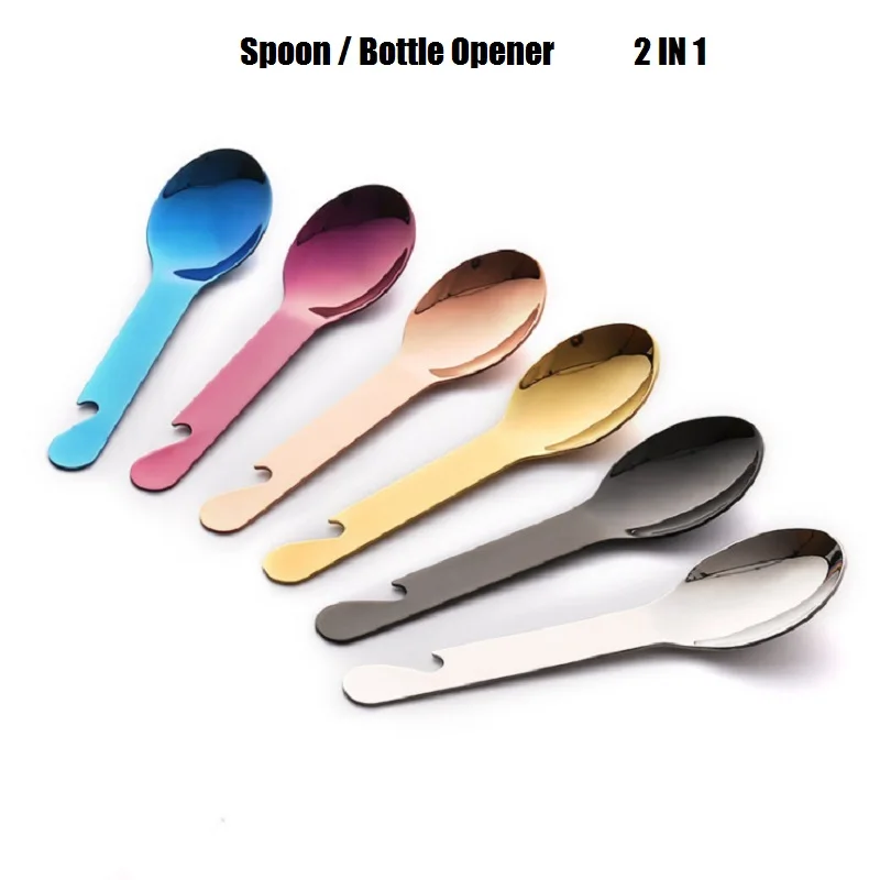Gadgets And Accessories The New Two-In-One Stainless Steel Multi-Color Optional Spoon Bottle Opener Kitchen Tools
Gadgets And Accessories The New Two-In-One Stainless Steel Multi-Color Optional Spoon Bottle Opener Kitchen Tools