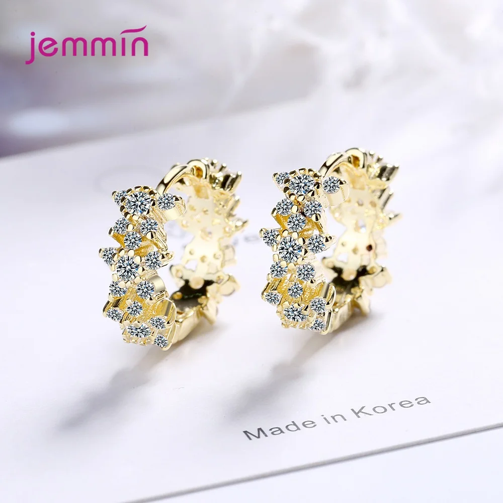 Genuine Sterling Silver 925 Hoop Earrings for Women 2 Color Tiny Plum Flower Ear Hoops Rose Gold Color Female Jewelry Brincos 
Genuine Sterling Silver 925 Hoop Earrings for Women 2 Color Tiny Plum Flower Ear Hoops Rose Gold Color Female Jewelry Brincos