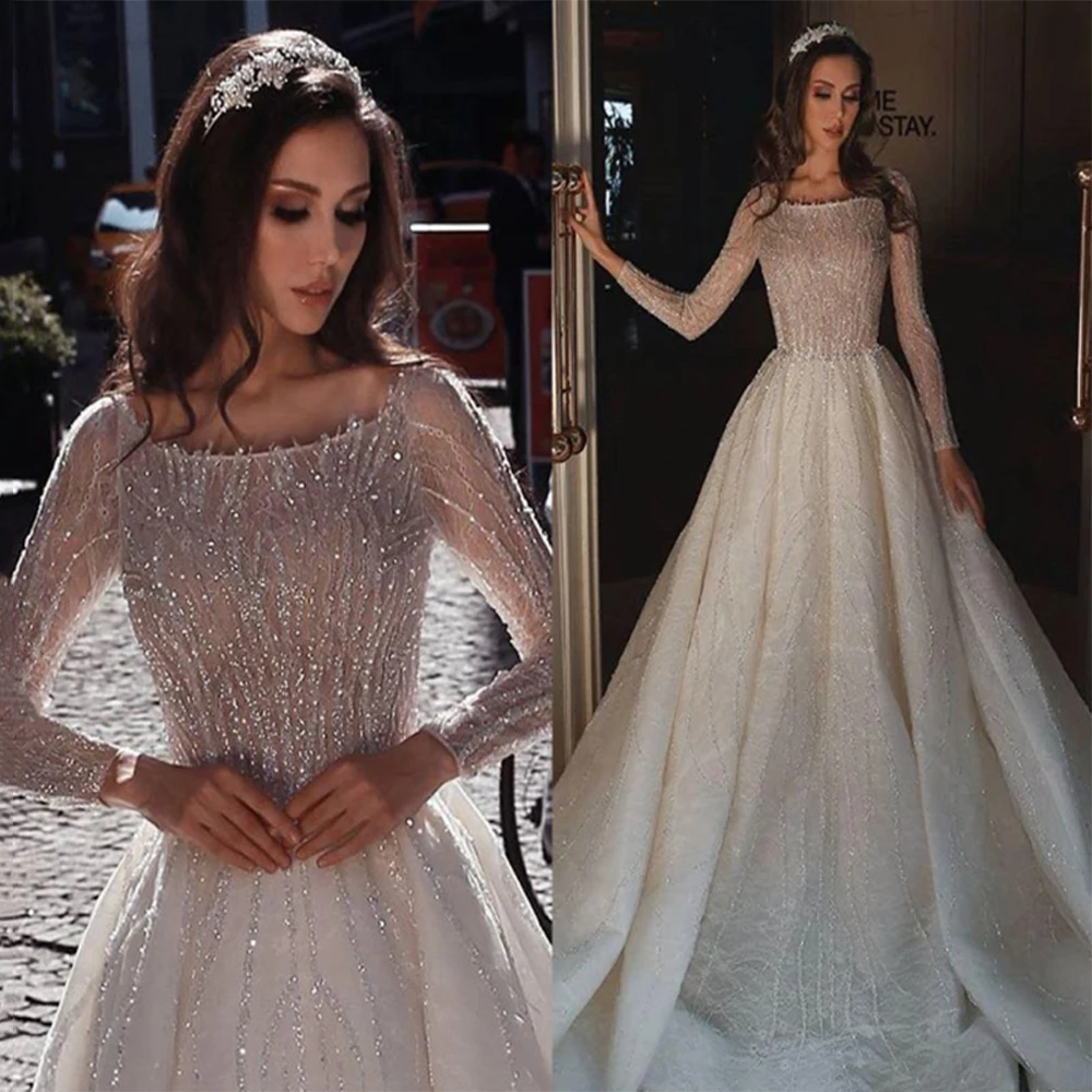 2021 Vestido De Noiva New Longe A Line Wedding Dresses Boat Neck Beads Crystal Beads Dresses Mariage Bride Dresses
2021 Vestido De Noiva New Longe A Line Wedding Dresses Boat Neck Beads Crystal Beads Dresses Mariage Bride Dresses