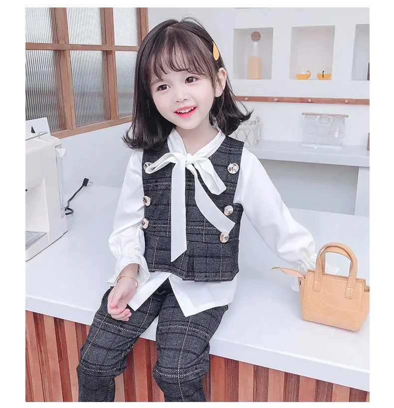 3 Pieces Children Clothes Girls Vest + Blouse + Pants Kids Outfits Toddler Spring Autumn Tracksuits For Baby Girl 2 To 7 YearsS
3 Pieces Children Clothes Girls Vest + Blouse + Pants Kids Outfits Toddler Spring Autumn Tracksuits For Baby Girl 2 To 7 YearsS