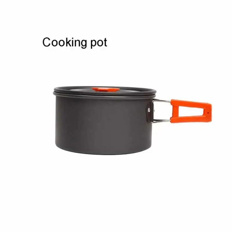 Ultralight outdoor camping cookware kettle pot set foldable handle high-grade alumina portable tableware accessories orange 
Ultralight outdoor camping cookware kettle pot set foldable handle high-grade alumina portable tableware accessories orange