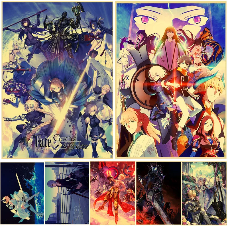 Fate Grand Order Anime Posters Vintage Kraft Paper Decorations for Home Room Decor Wall Sticker Painting Girl Bedroom Decoration
Fate Grand Order Anime Posters Vintage Kraft Paper Decorations for Home Room Decor Wall Sticker Painting Girl Bedroom Decoration