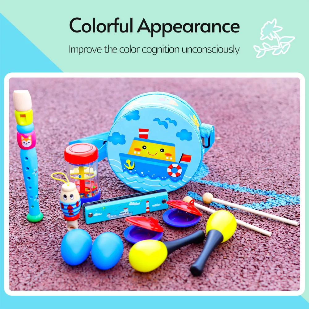 Musical Toys Set Percussion Instrument Band Rhythm Kit 8 Types 13pcs Preschool Musical Education for Kids Children Toddlers
Musical Toys Set Percussion Instrument Band Rhythm Kit 8 Types 13pcs Preschool Musical Education for Kids Children Toddlers