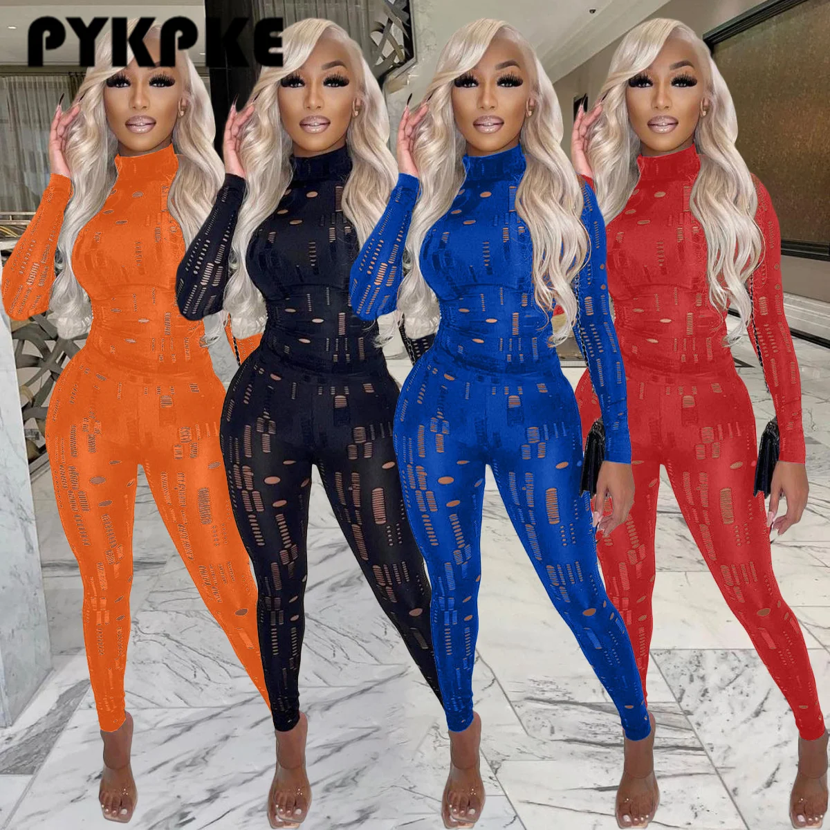 Sexy Hole Two Piece Sets Women Outfits Long Sleeve Tops Hollow Out Pants Suits Autumn Matching Sets
Sexy Hole Two Piece Sets Women Outfits Long Sleeve Tops Hollow Out Pants Suits Autumn Matching Sets