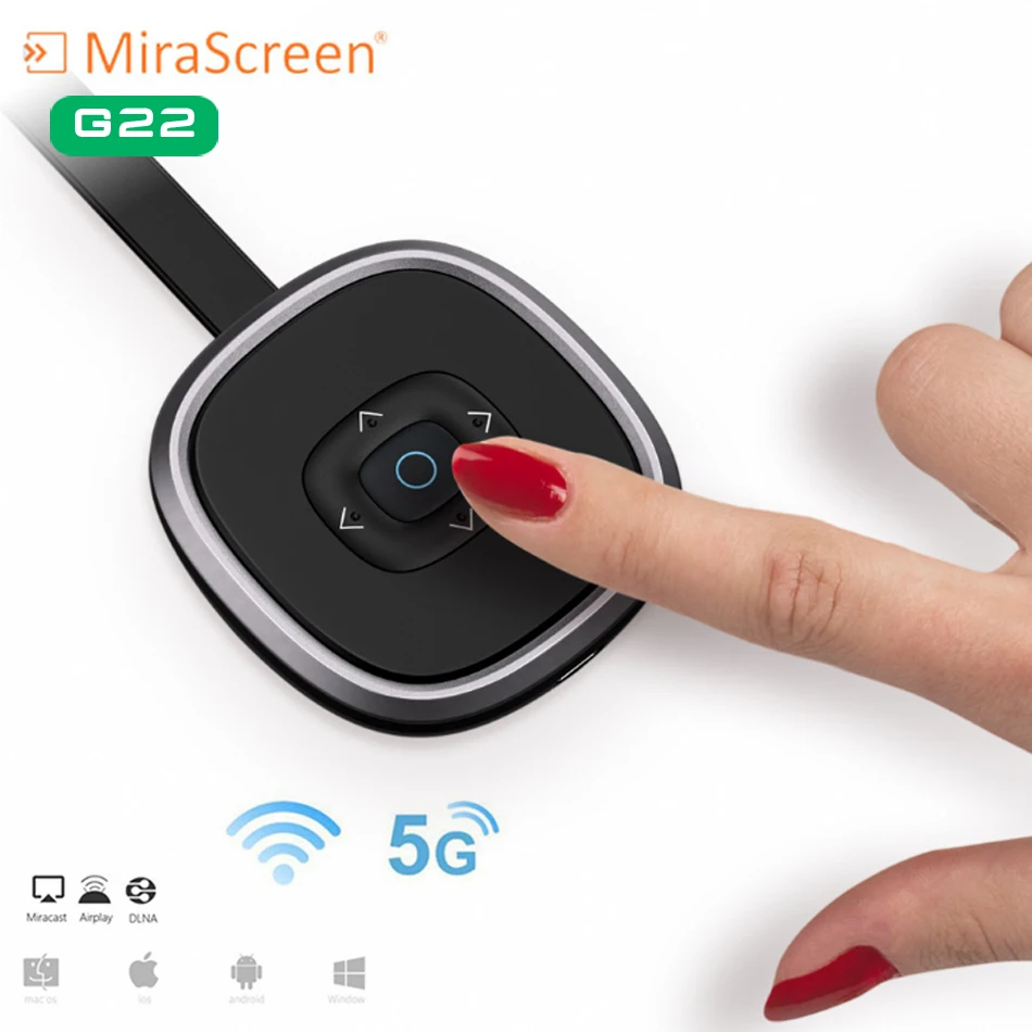 

Mirascreen G22 TV stick wireless 2.4G/5G anycast miracast Dongle Miracast Airplay Dlna Mirroring To HDTV 5G TV Stick