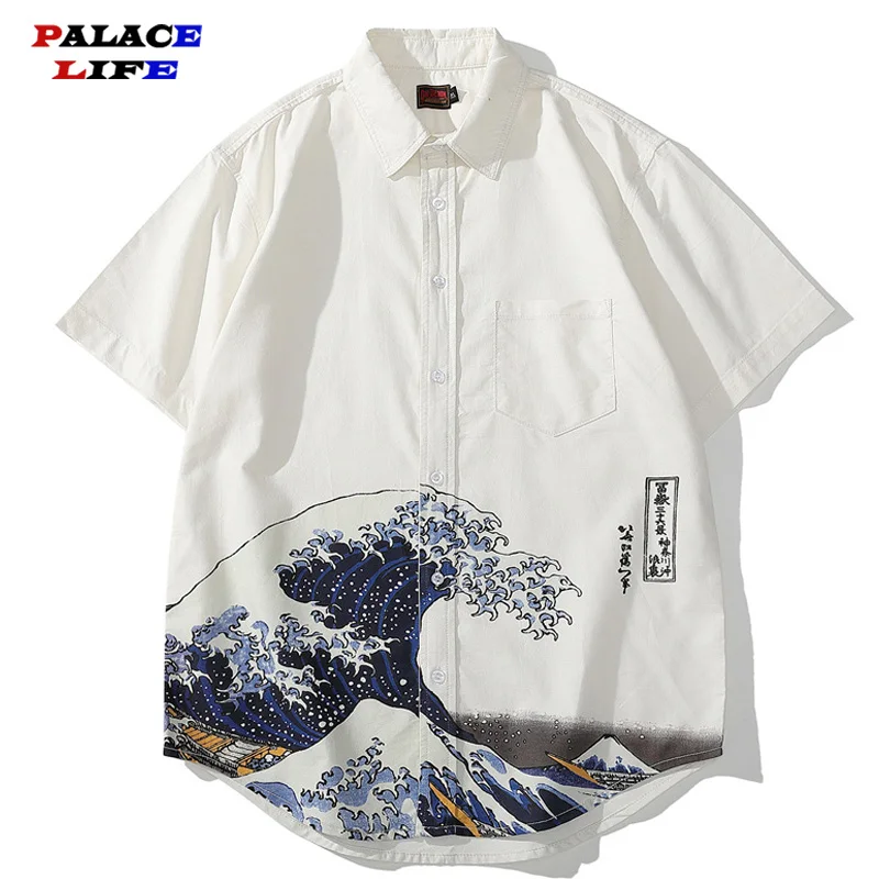 2021 Men Hip Hop Streetwear Hawaiian Shirt Ukiyoe Great Wave Print Beach Shirt Summer Short Sleeve Harajuku Cotton Aloha Shirt
2021 Men Hip Hop Streetwear Hawaiian Shirt Ukiyoe Great Wave Print Beach Shirt Summer Short Sleeve Harajuku Cotton Aloha Shirt