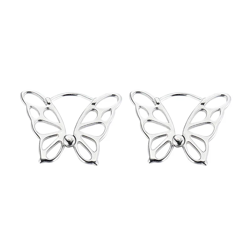 LOVOACC Minimalist Hollow Out Metallic Butterfly Earrings for Women 2021 Silver Color Alloy Simulation Wing Stud Earrings Gift
LOVOACC Minimalist Hollow Out Metallic Butterfly Earrings for Women 2021 Silver Color Alloy Simulation Wing Stud Earrings Gift