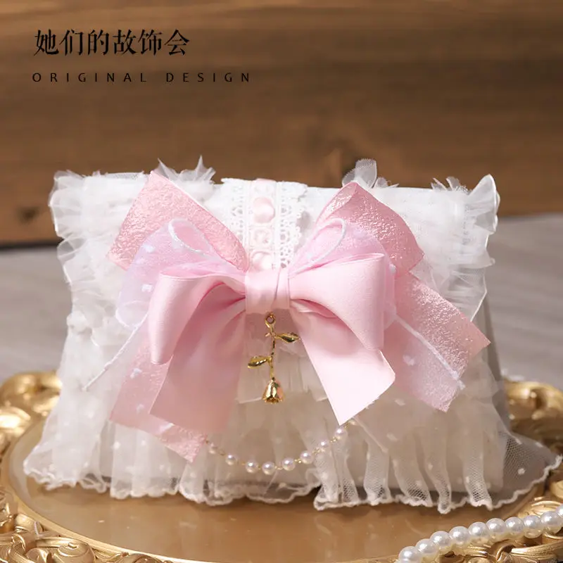 Original Lolita Bag Pearl Chain Girl Lace Elegant Shoulder Bag Women Jk Luxury Designer Cute Bow Fashion Handbag Two-dimensional
Original Lolita Bag Pearl Chain Girl Lace Elegant Shoulder Bag Women Jk Luxury Designer Cute Bow Fashion Handbag Two-dimensional