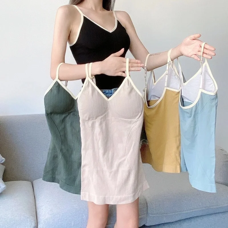 Ladies Camisole Threaded Vest Fashion Camisole Top Camisole V-neck Basic Camisole Sleeveless Vest Ladies Summer Spring Autumn
Ladies Camisole Threaded Vest Fashion Camisole Top Camisole V-neck Basic Camisole Sleeveless Vest Ladies Summer Spring Autumn