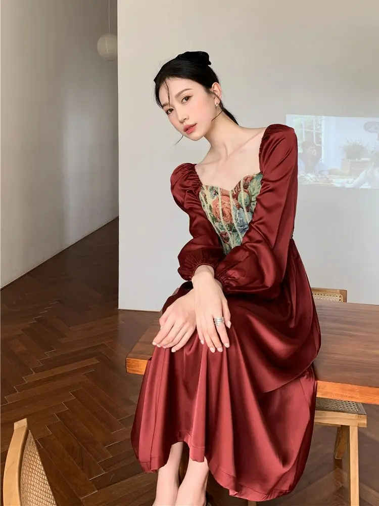 Nbpm Women's Dress Retro Sweet Stylish Elegant Long Sleeve Business Party Retro Floral Pattern 2021 New Spring Summer
Nbpm Women's Dress Retro Sweet Stylish Elegant Long Sleeve Business Party Retro Floral Pattern 2021 New Spring Summer