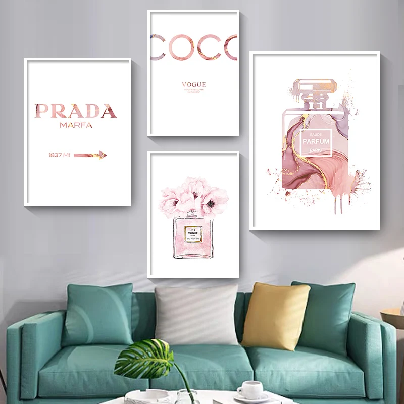 Pink Print Painting Perfume Art Poster Water Color Canvas Painting Abstract Poster Print Wall Pictures For Gril Room Decor
Pink Print Painting Perfume Art Poster Water Color Canvas Painting Abstract Poster Print Wall Pictures For Gril Room Decor