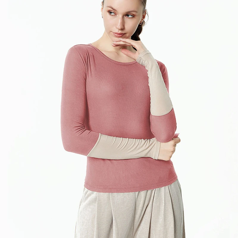 Women Yoga Shirts Elastic Sport Tops Slim Long Sleeves T-shirts Quick Dry Gym Fitness Shirt Hit Color Running Sweatshirts Female 
Women Yoga Shirts Elastic Sport Tops Slim Long Sleeves T-shirts Quick Dry Gym Fitness Shirt Hit Color Running Sweatshirts Female