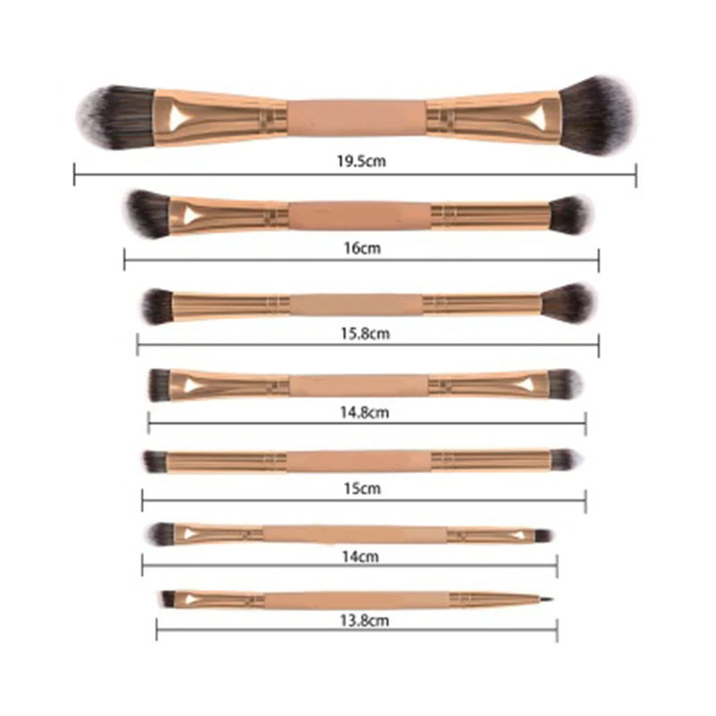 7pc 2019 New Nylon Bristle Double-head Eye Shadow Brush Soft Bristles Easy To Apply Double-end Eyeshadow Brushes pincel maquiage
7pc 2019 New Nylon Bristle Double-head Eye Shadow Brush Soft Bristles Easy To Apply Double-end Eyeshadow Brushes pincel maquiage