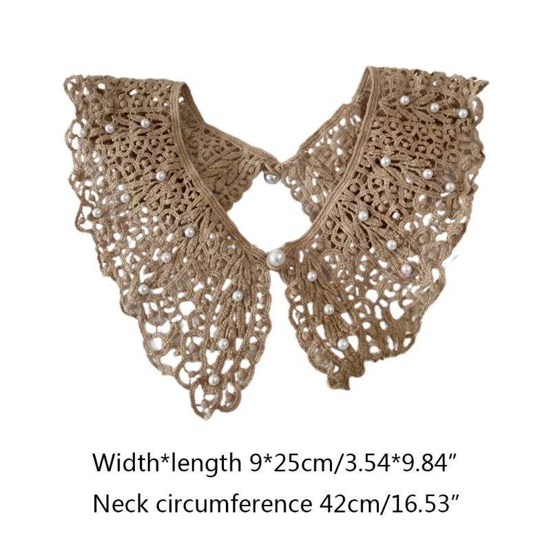 Women Hollow Out Knit Fake Collar Shawl Pearl Beading Double Button Scarf Necklace Floral Lace Half Shirt Mini Poncho
Women Hollow Out Knit Fake Collar Shawl Pearl Beading Double Button Scarf Necklace Floral Lace Half Shirt Mini Poncho