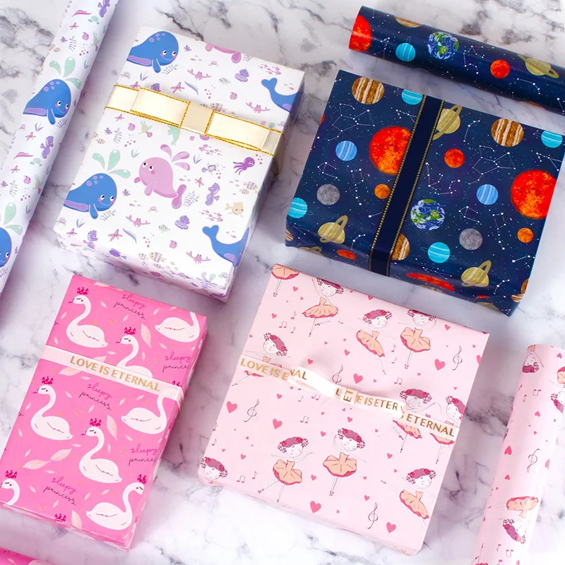 50*70cm Wrapping Paper Child Holiday gift decoration paper Christmas series Cute animals Galaxy Flamingo Wedding Gift Paper
50*70cm Wrapping Paper Child Holiday gift decoration paper Christmas series Cute animals Galaxy Flamingo Wedding Gift Paper