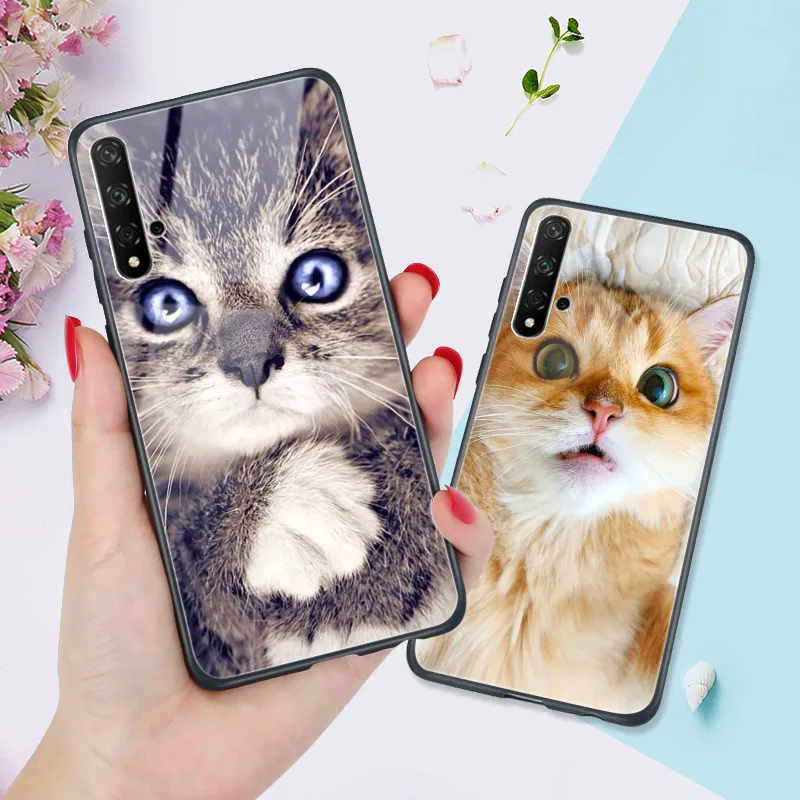 Яркий глянцевый чехол для Honor 10 Lite 10i 8X 9X Premium 9 7C 7A PRO 8C 8A 8S с милыми кошками Huawei 20 20S