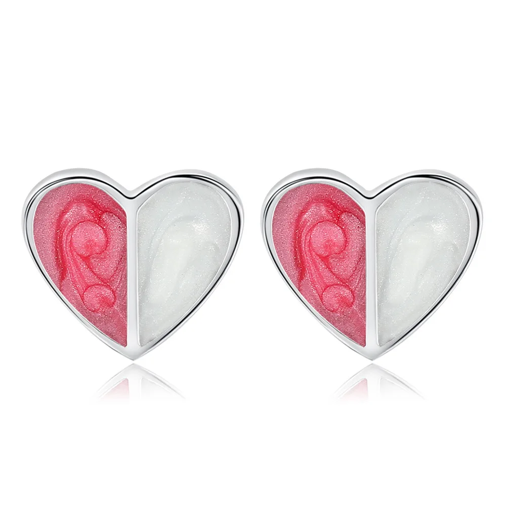 925 Stamp Sterling Silver New Woman Fashion Heart-shaped White Stud Earrings High Quality Crystal Epoxy Retro Jewelry
925 Stamp Sterling Silver New Woman Fashion Heart-shaped White Stud Earrings High Quality Crystal Epoxy Retro Jewelry